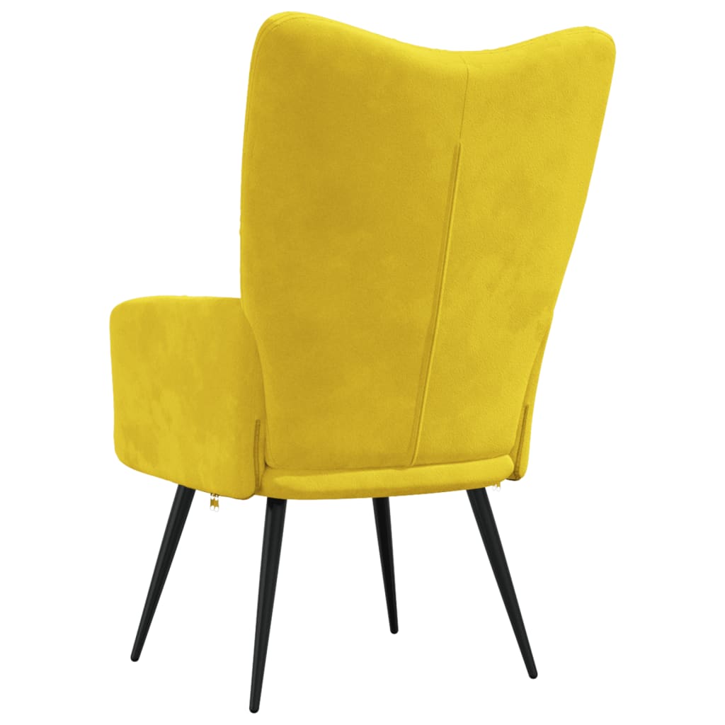 Relaxstoel fluweel mosterdgeel is nu te koop bij PeponiXL, paradijselijk wonen!