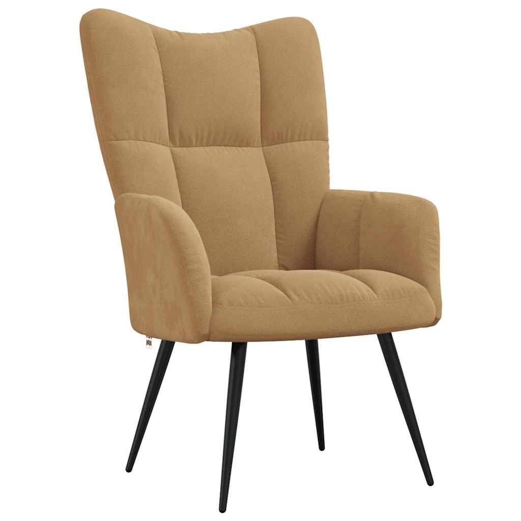 Relaxstoel fluweel bruin is nu te koop bij PeponiXL, paradijselijk wonen!