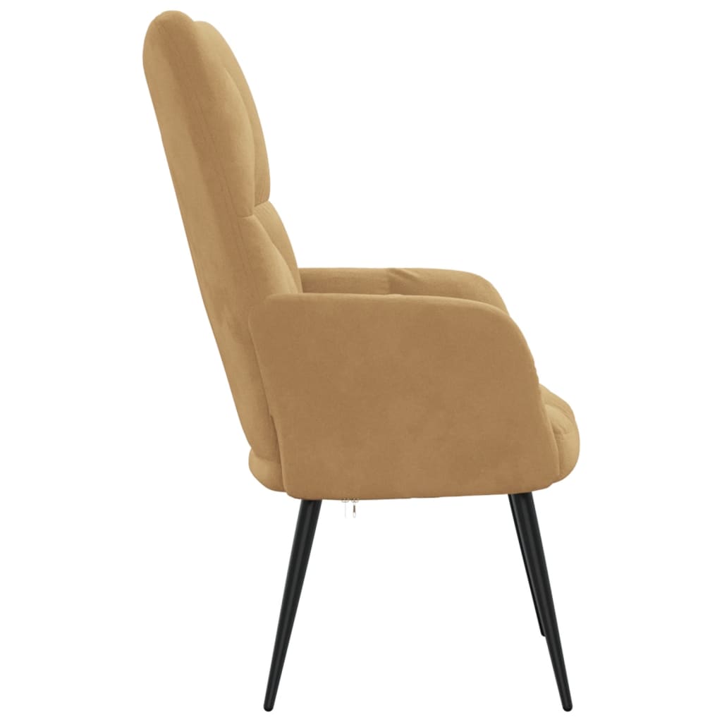 Relaxstoel fluweel bruin is nu te koop bij PeponiXL, paradijselijk wonen!