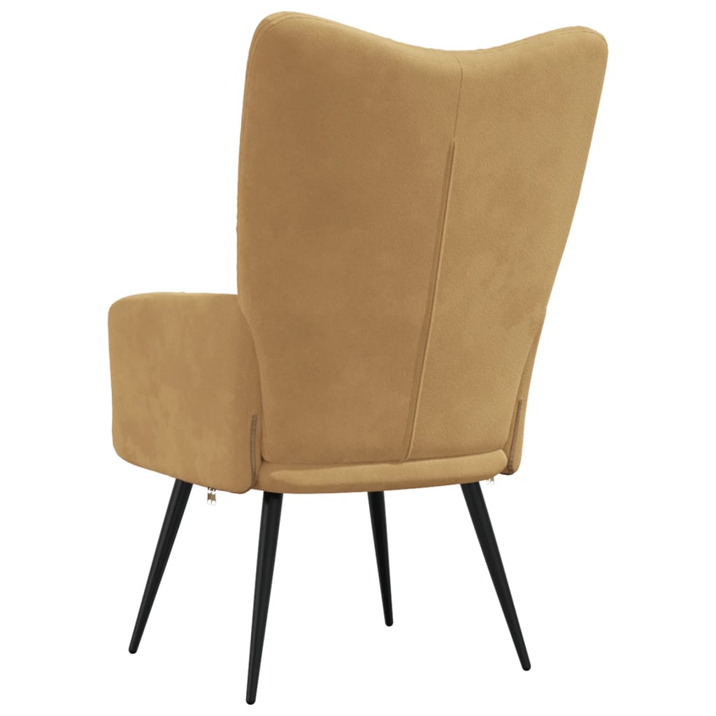 Relaxstoel fluweel bruin is nu te koop bij PeponiXL, paradijselijk wonen!