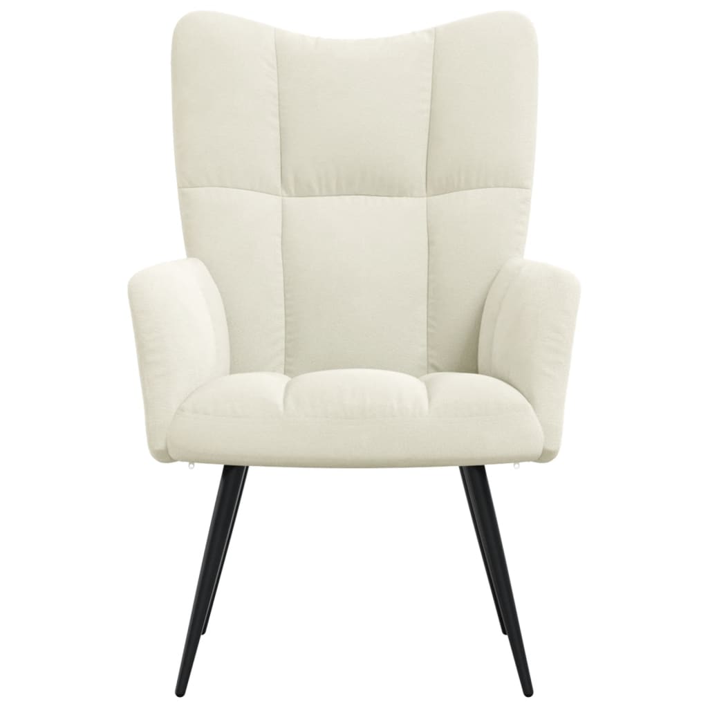 Relaxstoel fluweel crèmewit is nu te koop bij PeponiXL, paradijselijk wonen!