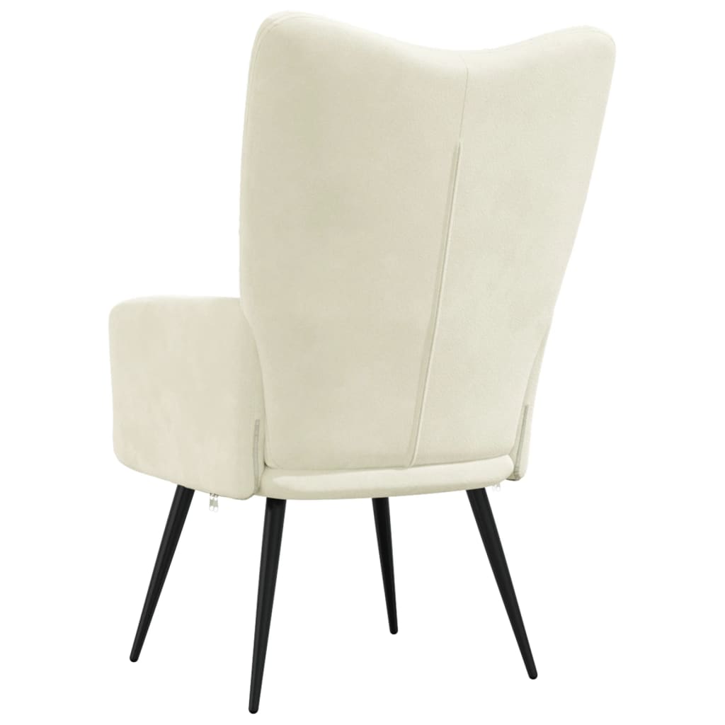 Relaxstoel fluweel crèmewit is nu te koop bij PeponiXL, paradijselijk wonen!
