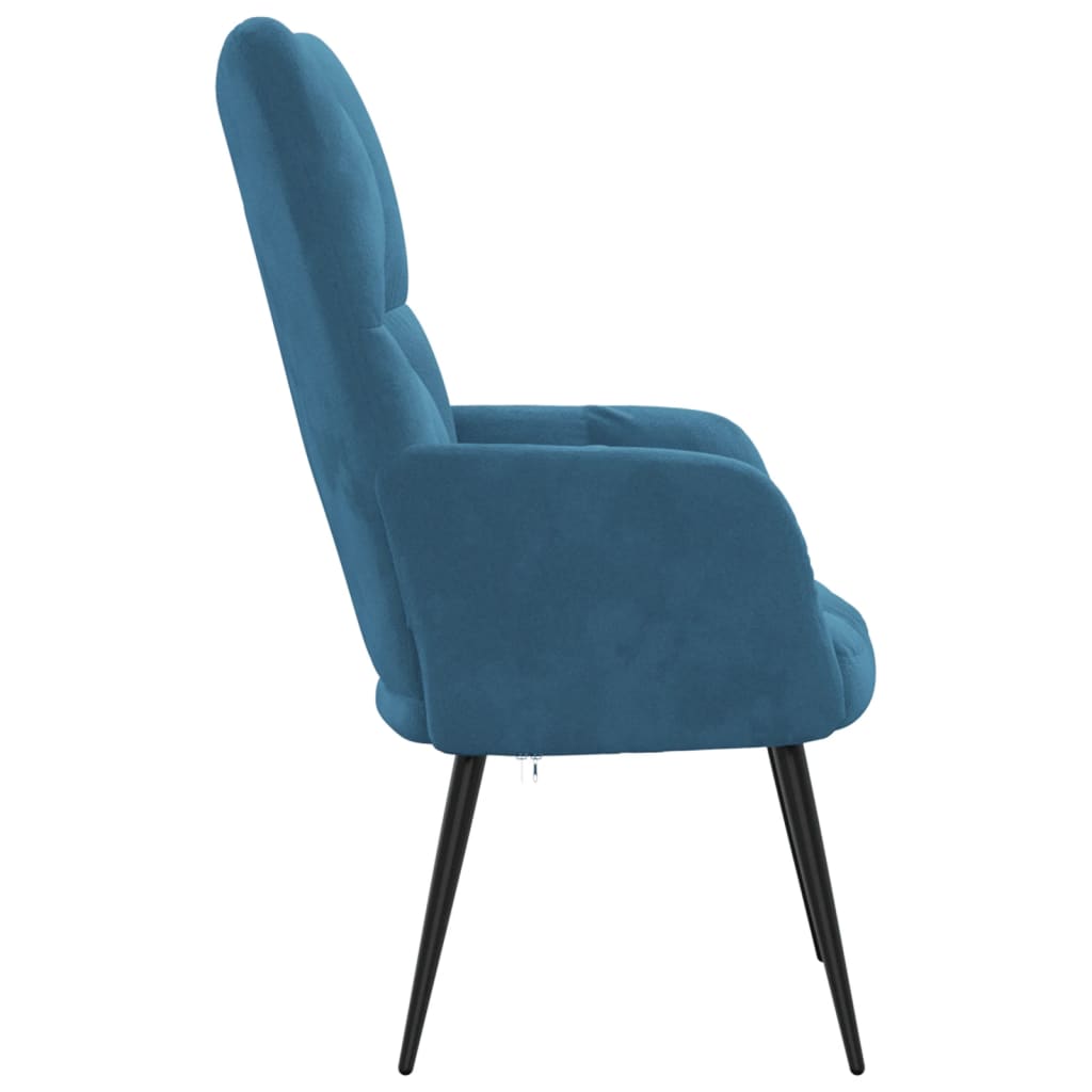 Relaxstoel fluweel blauw is nu te koop bij PeponiXL, paradijselijk wonen!
