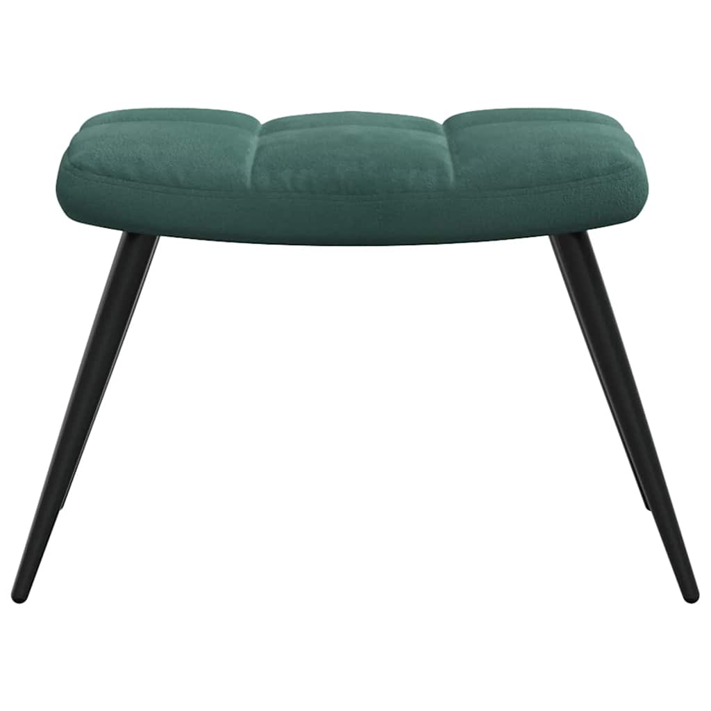 Relaxstoel met voetenbank fluweel donkergroen is nu te koop bij PeponiXL, paradijselijk wonen!