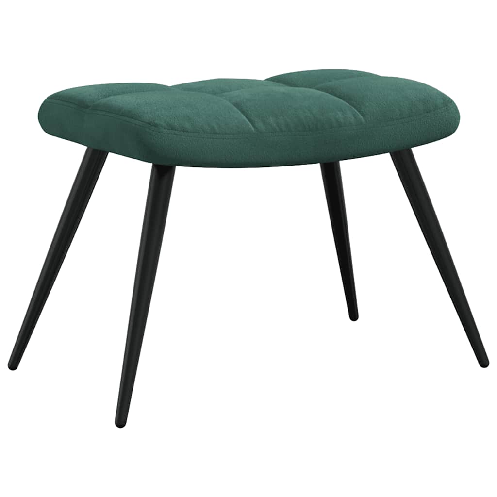 Relaxstoel met voetenbank fluweel donkergroen is nu te koop bij PeponiXL, paradijselijk wonen!
