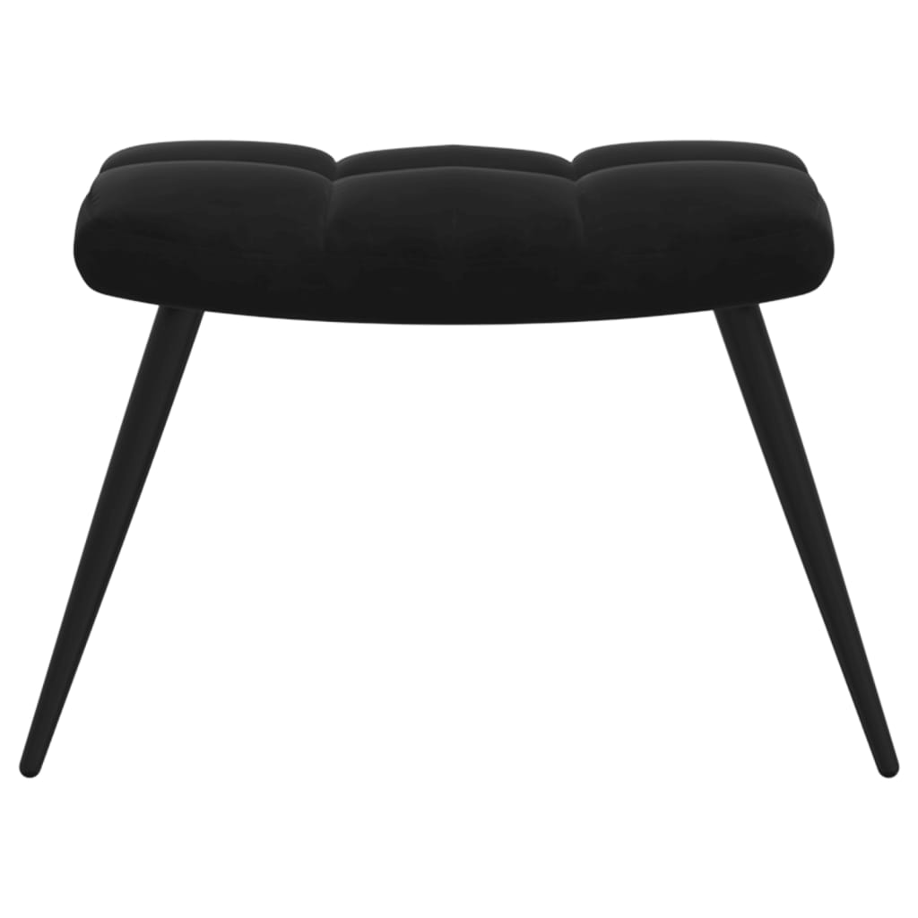 Relaxstoel met kruk zwart fluweel is nu te koop bij PeponiXL, paradijselijk wonen!