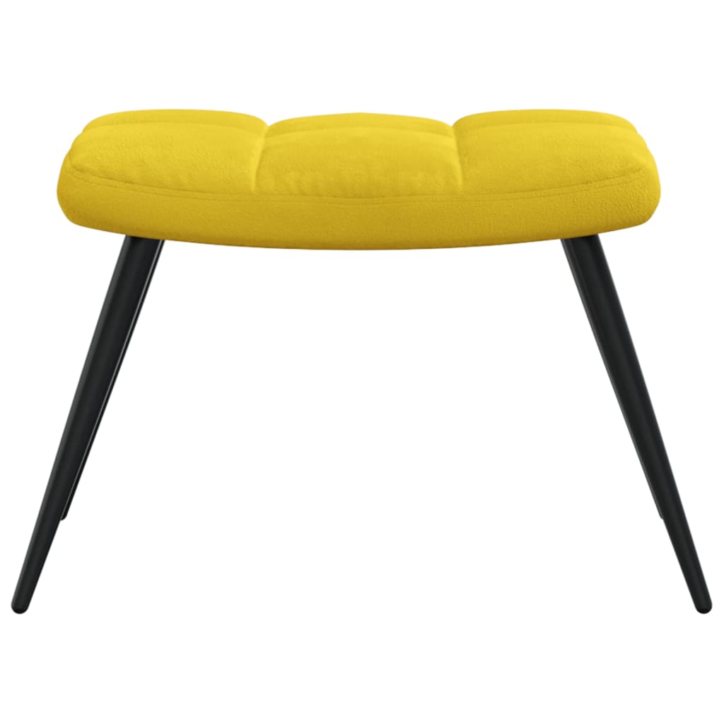 Relaxstoel met kruk mosterdgeel fluweel is nu te koop bij PeponiXL, paradijselijk wonen!