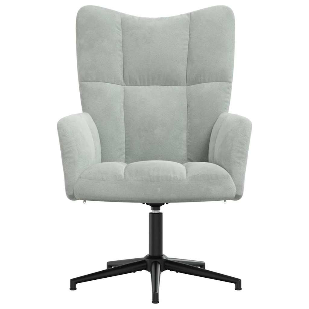 Relaxstoel fluweel lichtgrijs is nu te koop bij PeponiXL, paradijselijk wonen!