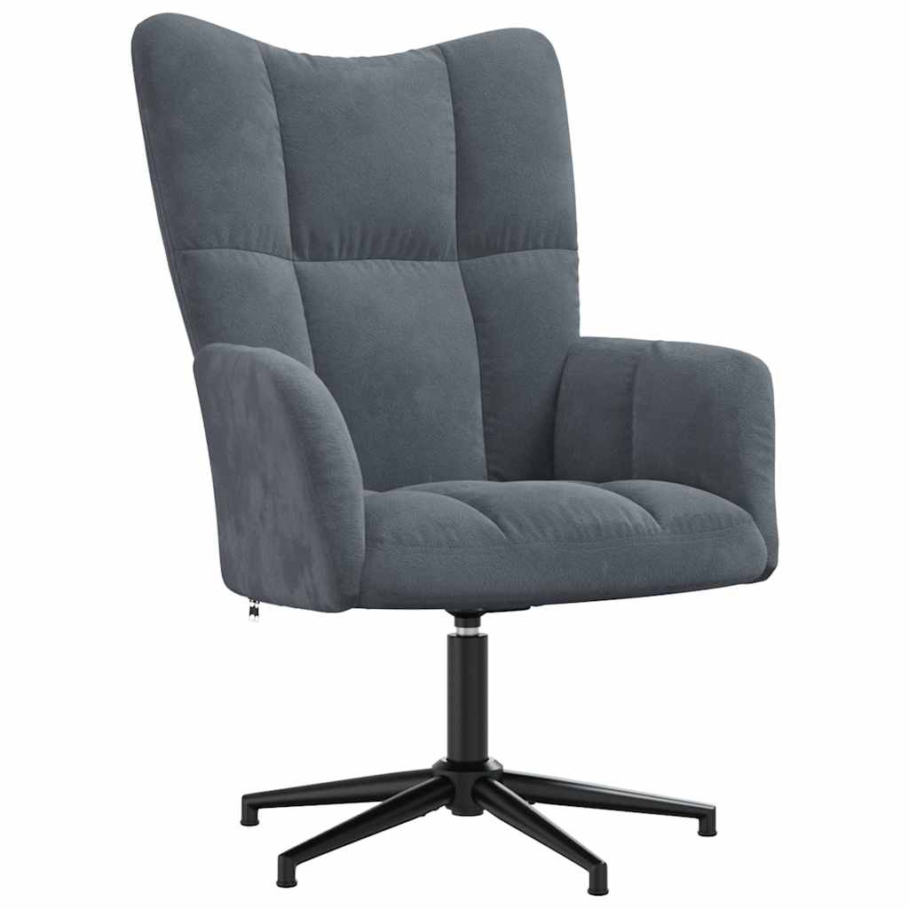 Relaxstoel fluweel donkergrijs is nu te koop bij PeponiXL, paradijselijk wonen!