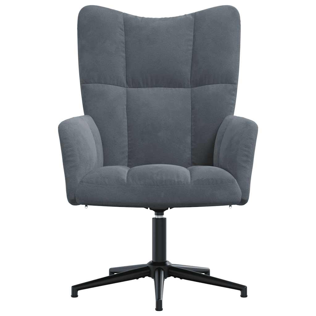 Relaxstoel fluweel donkergrijs is nu te koop bij PeponiXL, paradijselijk wonen!