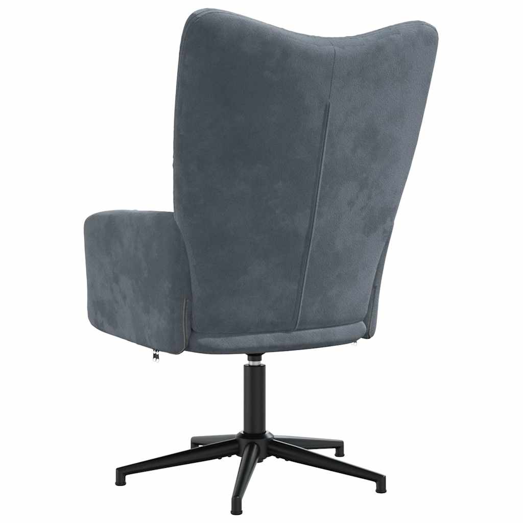 Relaxstoel fluweel donkergrijs is nu te koop bij PeponiXL, paradijselijk wonen!