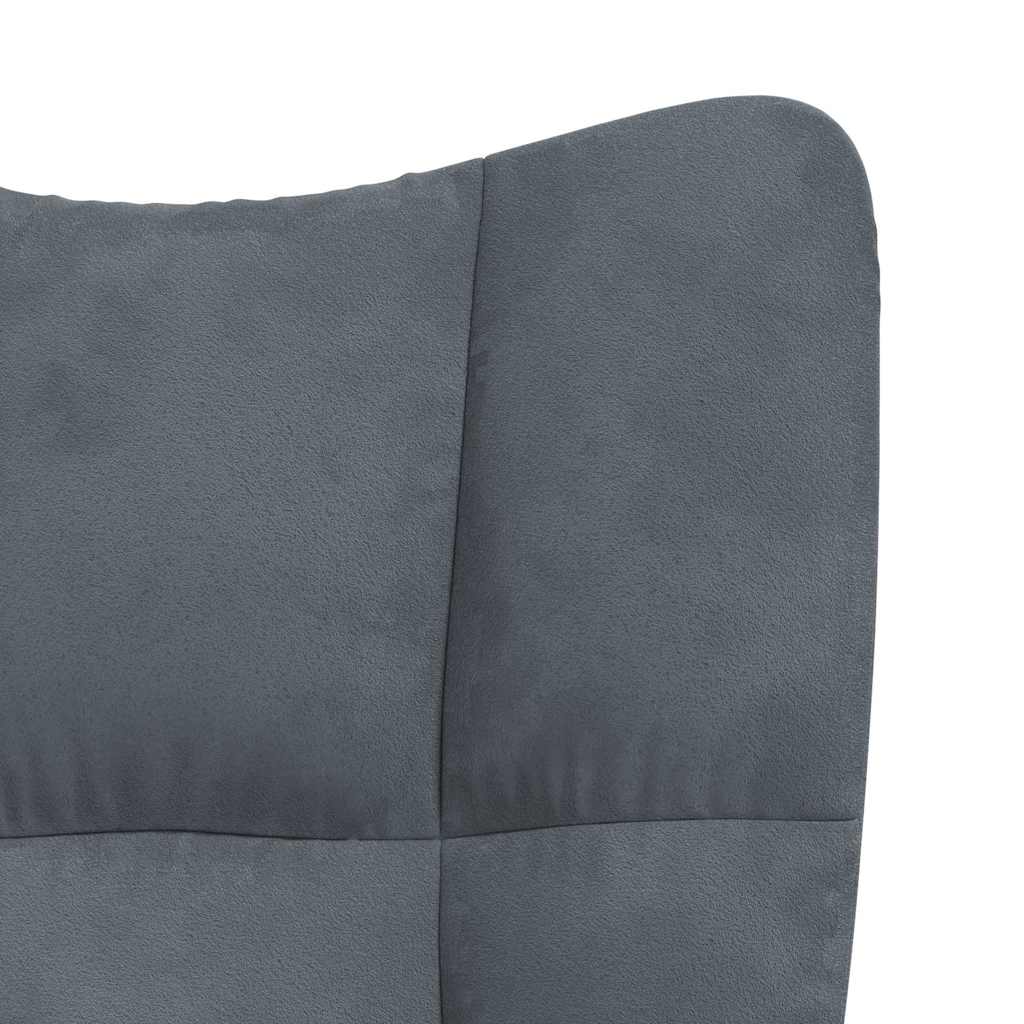 Relaxstoel fluweel donkergrijs is nu te koop bij PeponiXL, paradijselijk wonen!