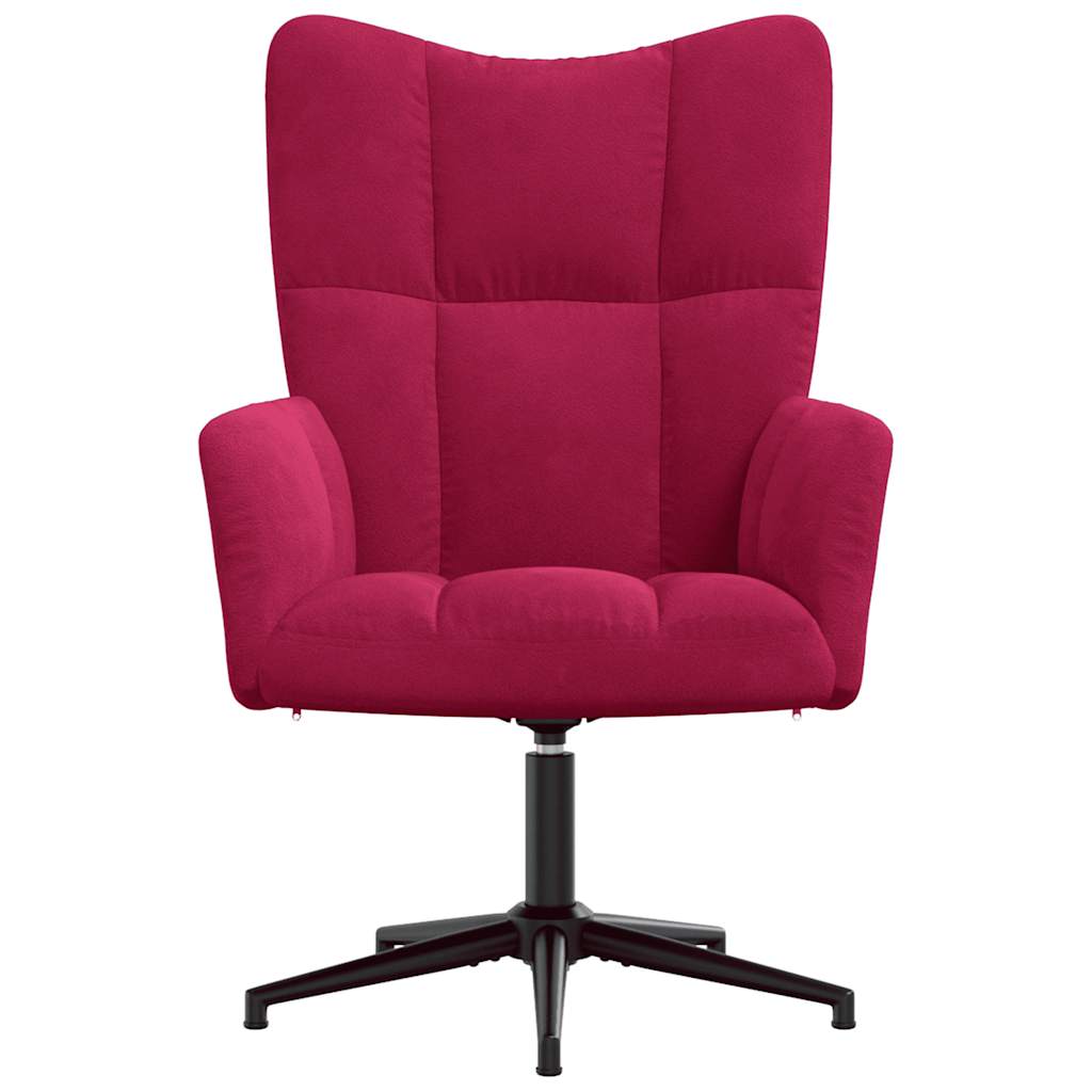 Relaxstoel fluweel wijnrood is nu te koop bij PeponiXL, paradijselijk wonen!