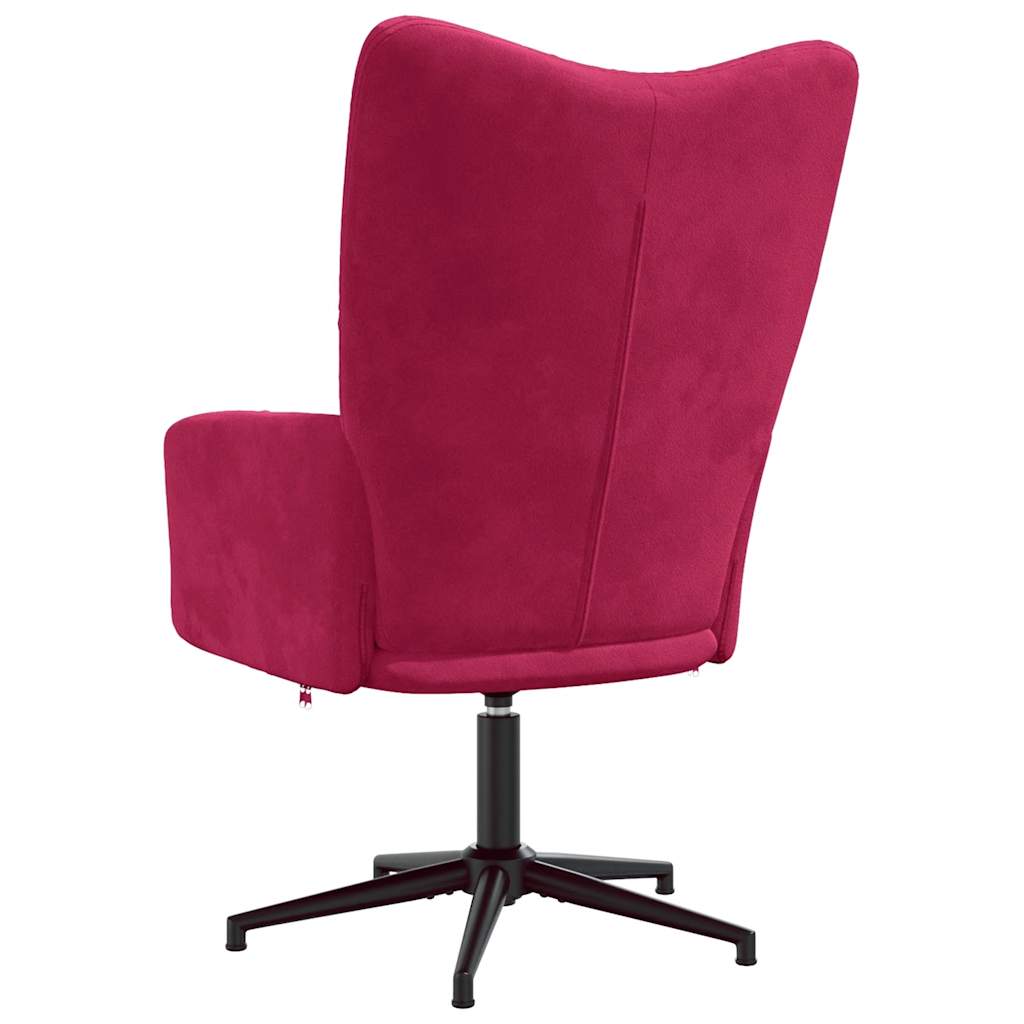 Relaxstoel fluweel wijnrood is nu te koop bij PeponiXL, paradijselijk wonen!