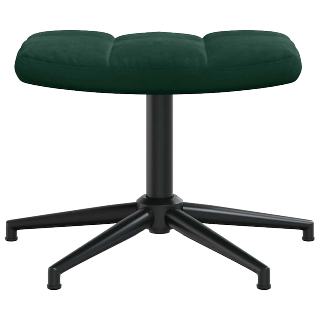 Relaxstoel met voetenbank fluweel donkergroen is nu te koop bij PeponiXL, paradijselijk wonen!