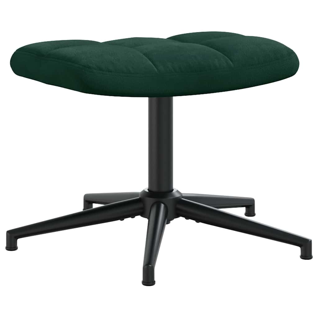 Relaxstoel met voetenbank fluweel donkergroen is nu te koop bij PeponiXL, paradijselijk wonen!