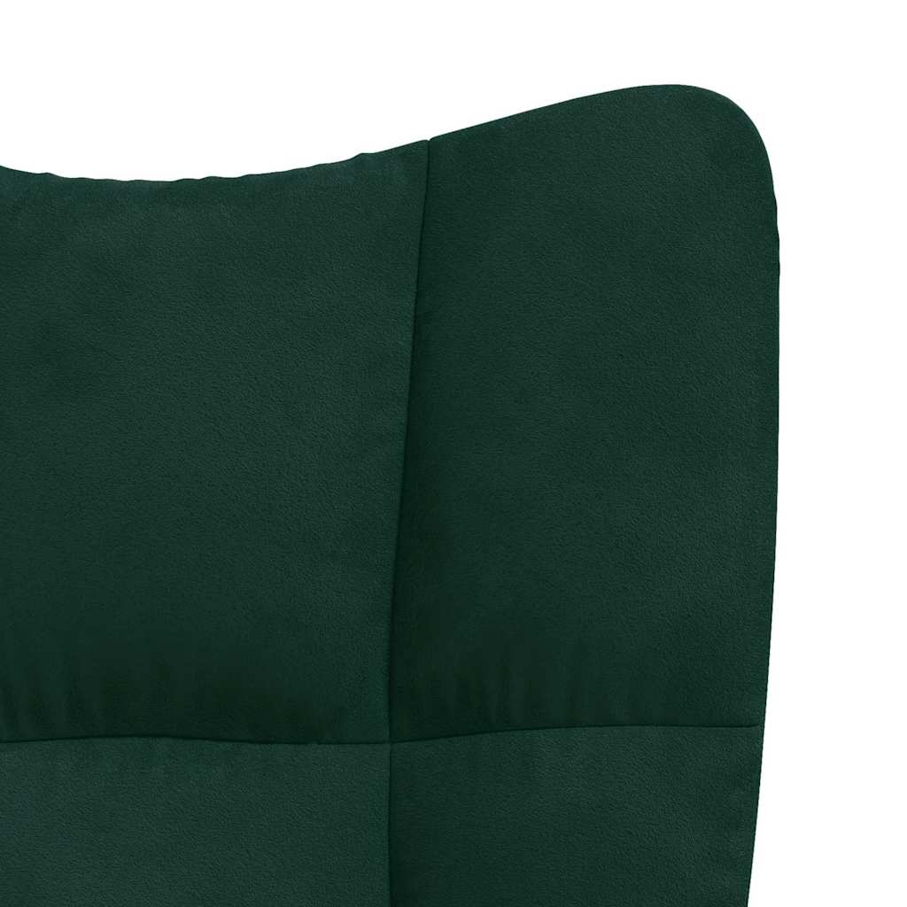 Relaxstoel met voetenbank fluweel donkergroen is nu te koop bij PeponiXL, paradijselijk wonen!