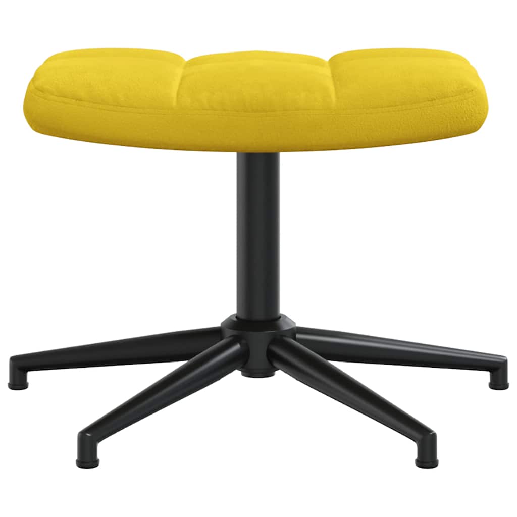 Relaxstoel met voetenbank fluweel mosterdgeel is nu te koop bij PeponiXL, paradijselijk wonen!