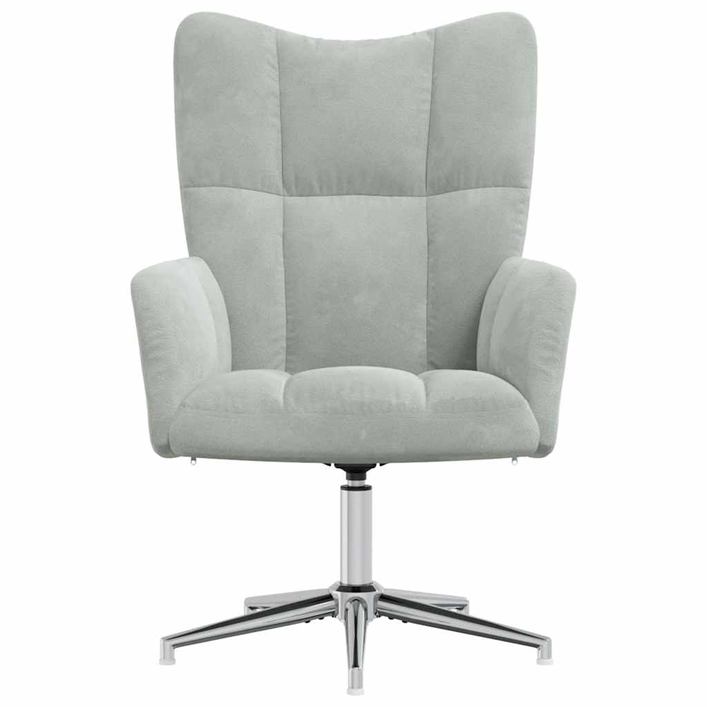 Relaxstoel fluweel lichtgrijs is nu te koop bij PeponiXL, paradijselijk wonen!