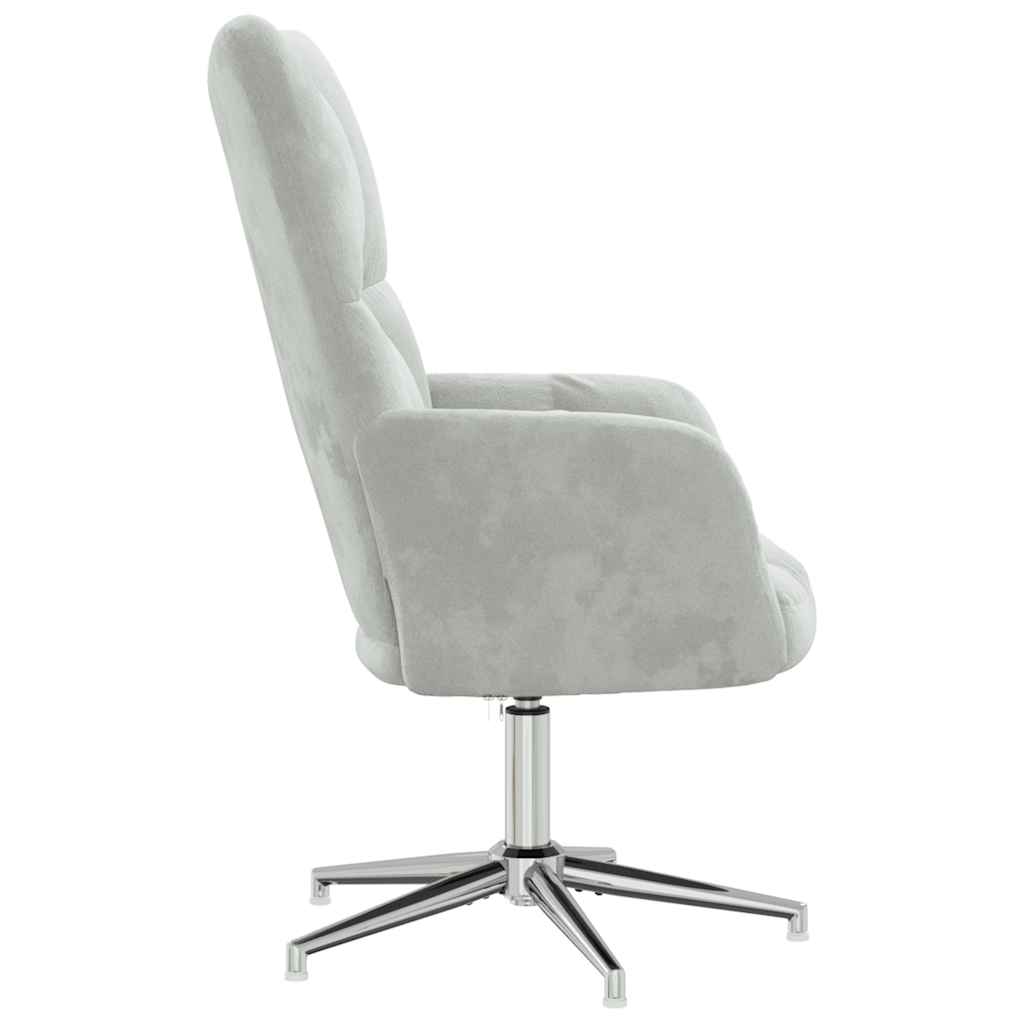 Relaxstoel fluweel lichtgrijs is nu te koop bij PeponiXL, paradijselijk wonen!