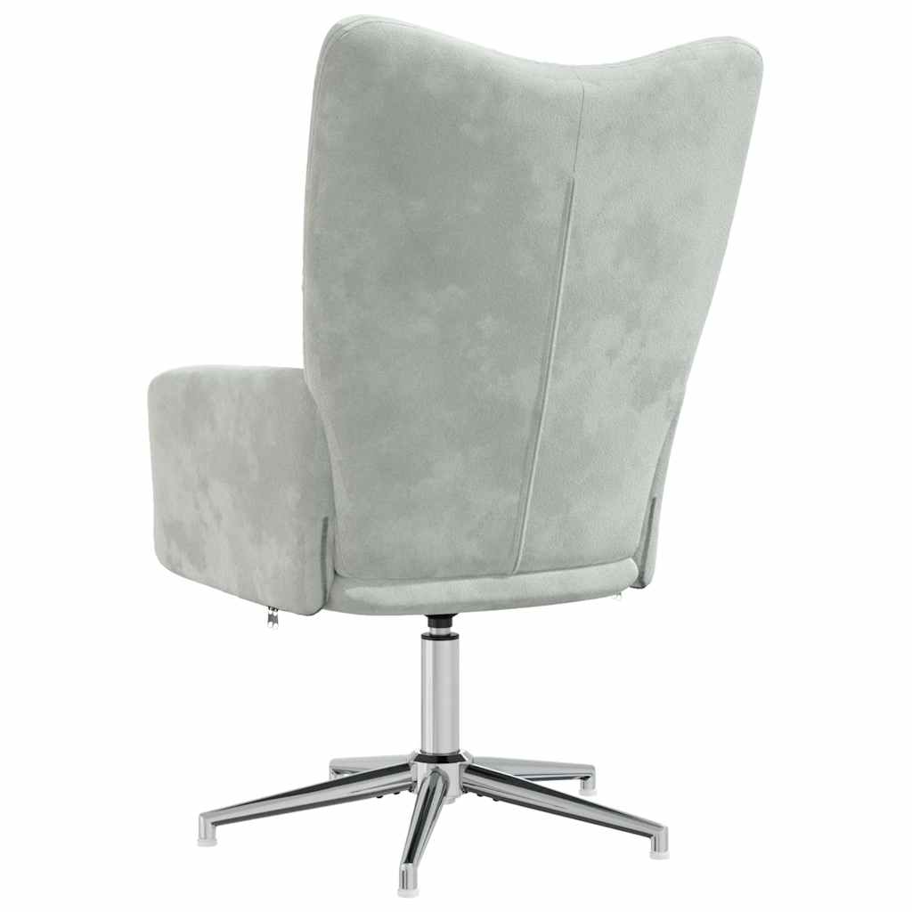 Relaxstoel fluweel lichtgrijs is nu te koop bij PeponiXL, paradijselijk wonen!