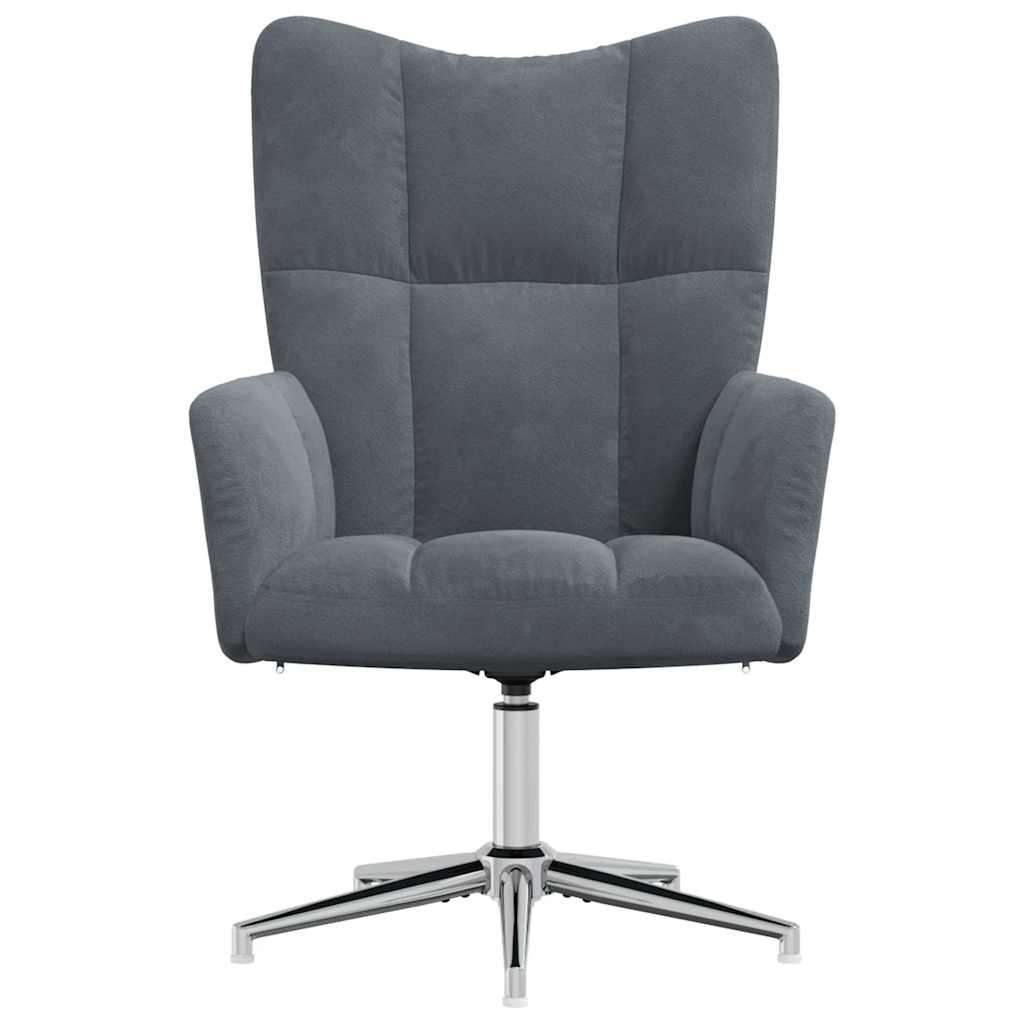 Relaxstoel fluweel donkergrijs is nu te koop bij PeponiXL, paradijselijk wonen!