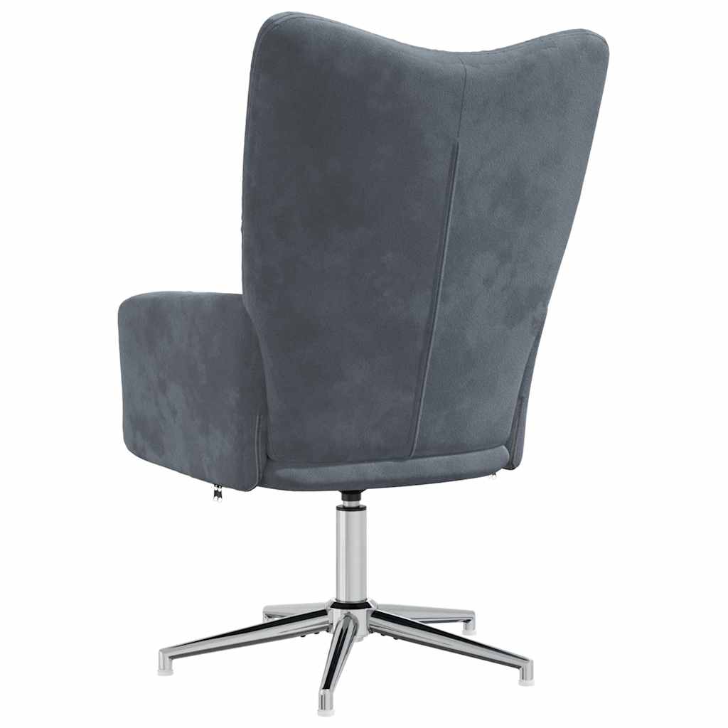 Relaxstoel fluweel donkergrijs is nu te koop bij PeponiXL, paradijselijk wonen!
