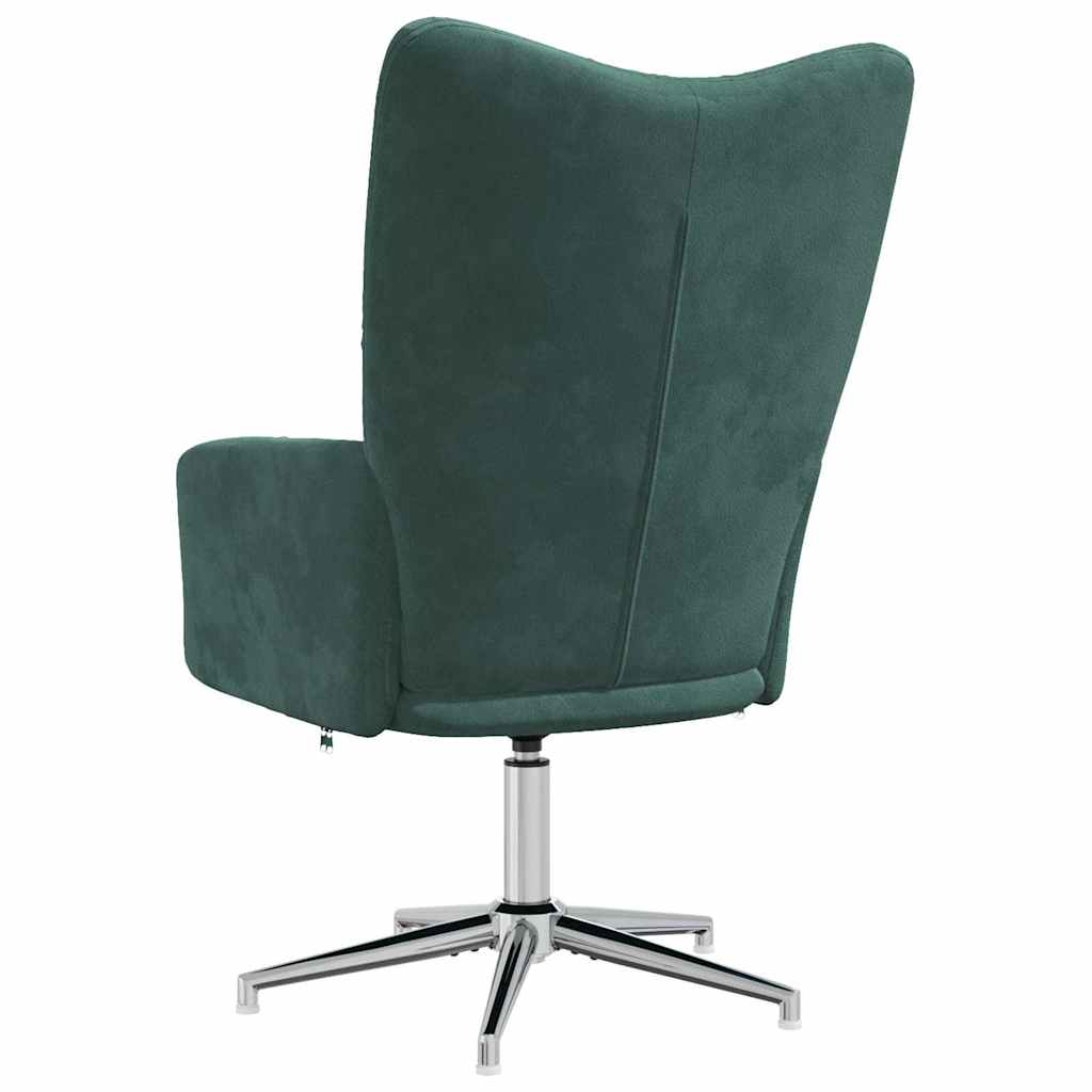 Relaxstoel fluweel donkergoen is nu te koop bij PeponiXL, paradijselijk wonen!