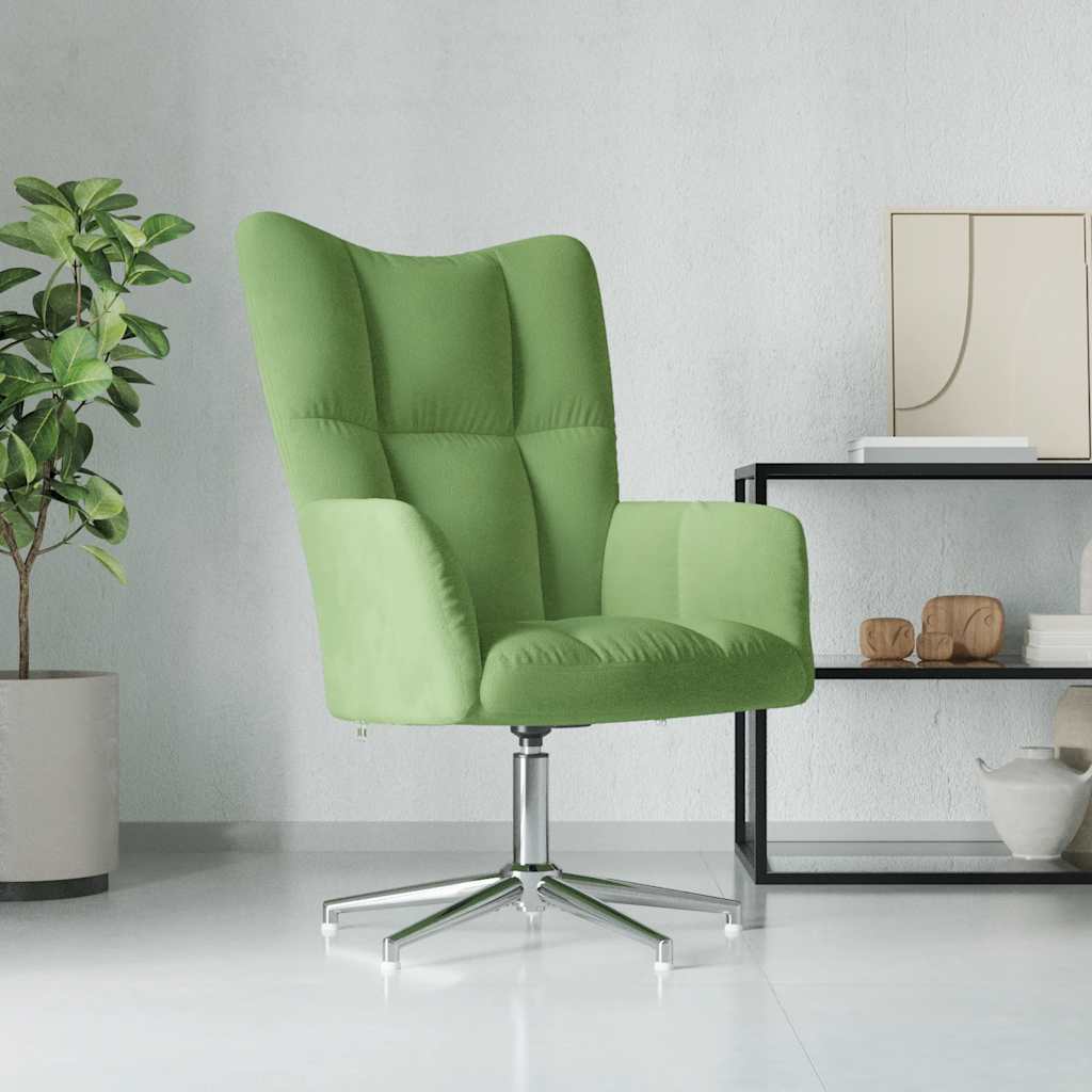 Relaxstoel fluweel lichtgroen is nu te koop bij PeponiXL, paradijselijk wonen!