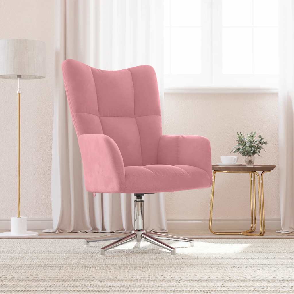 Relaxstoel fluweel roze is nu te koop bij PeponiXL, paradijselijk wonen!