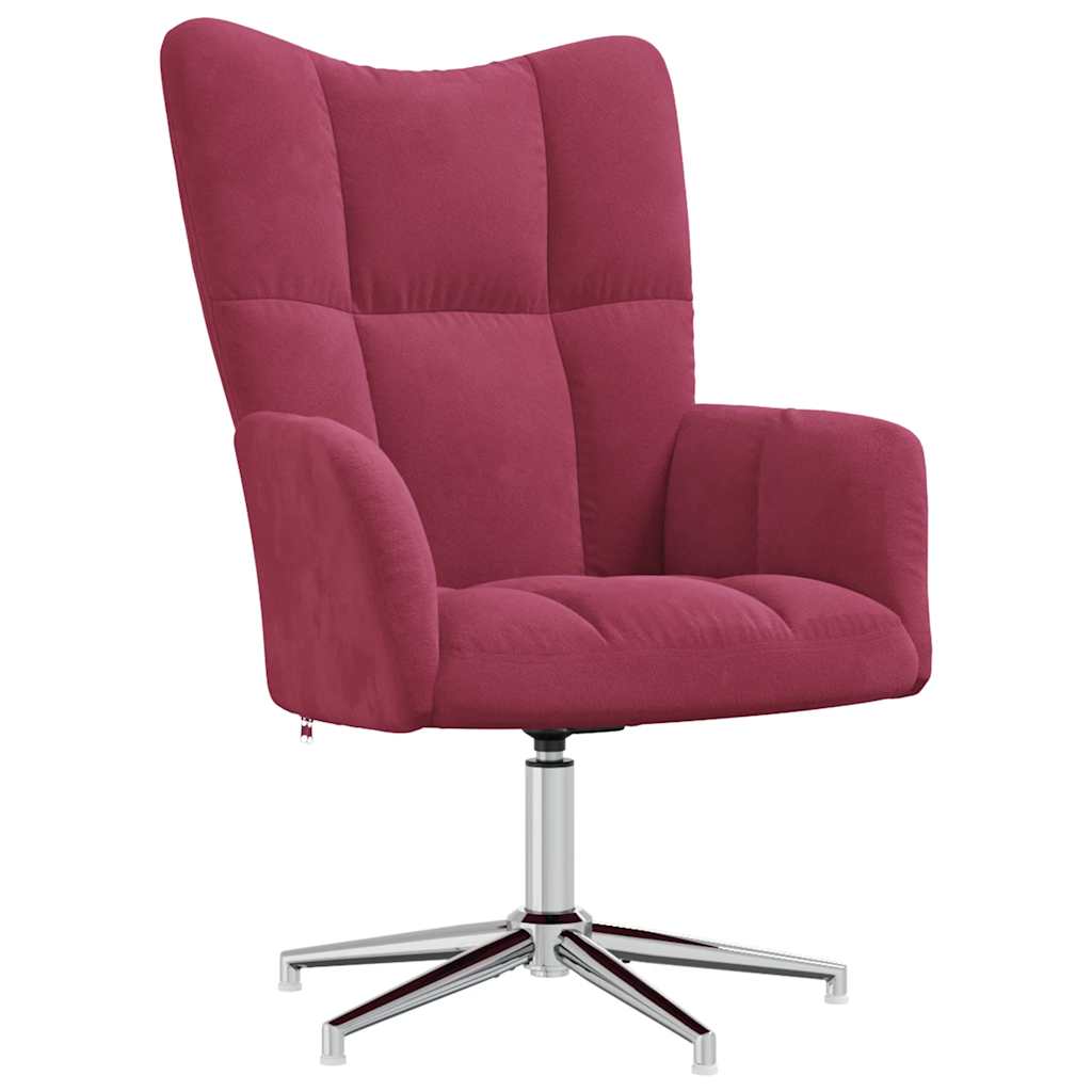 Relaxstoel fluweel wijnrood is nu te koop bij PeponiXL, paradijselijk wonen!