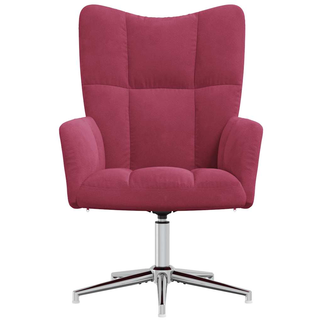 Relaxstoel fluweel wijnrood is nu te koop bij PeponiXL, paradijselijk wonen!