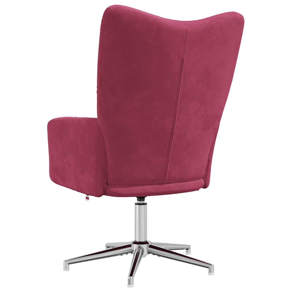 Relaxstoel fluweel wijnrood is nu te koop bij PeponiXL, paradijselijk wonen!