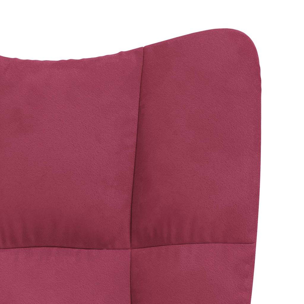Relaxstoel fluweel wijnrood is nu te koop bij PeponiXL, paradijselijk wonen!