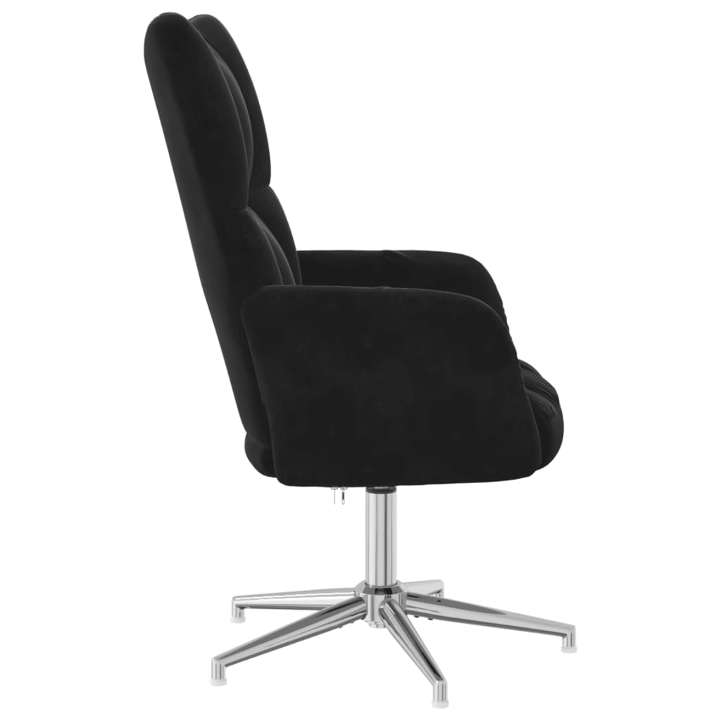 Relaxstoel fluweel zwart is nu te koop bij PeponiXL, paradijselijk wonen!