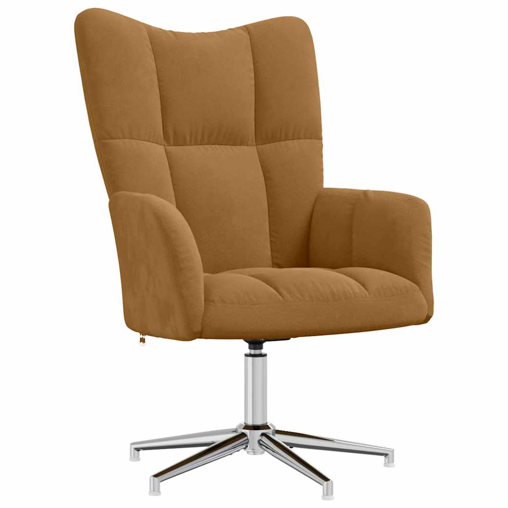 Relaxstoel fluweel bruin is nu te koop bij PeponiXL, paradijselijk wonen!