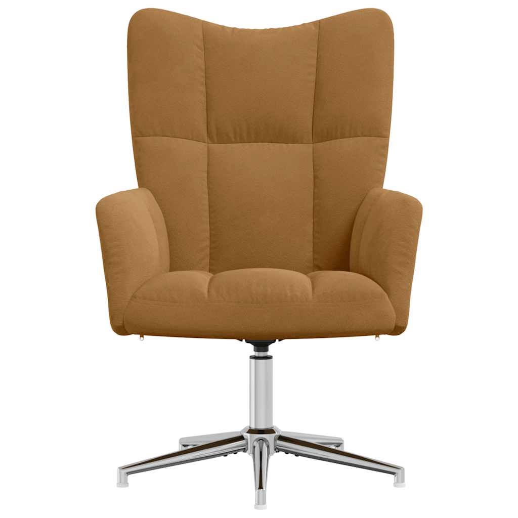Relaxstoel fluweel bruin is nu te koop bij PeponiXL, paradijselijk wonen!