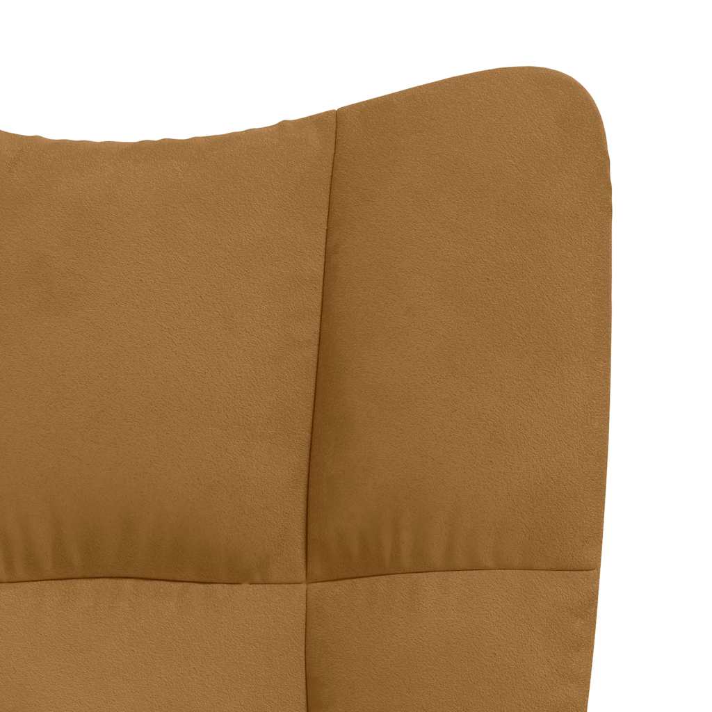 Relaxstoel fluweel bruin is nu te koop bij PeponiXL, paradijselijk wonen!