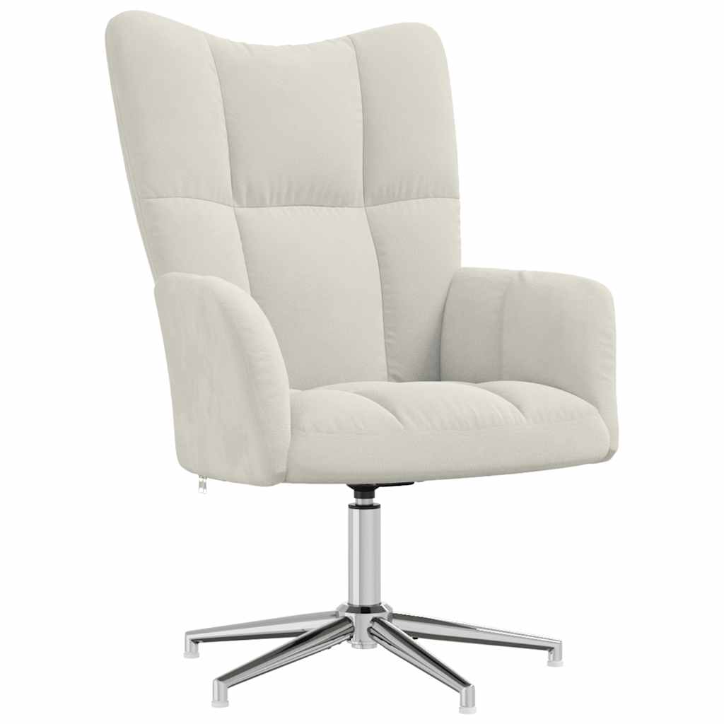 Relaxstoel fluweel crèmewit is nu te koop bij PeponiXL, paradijselijk wonen!