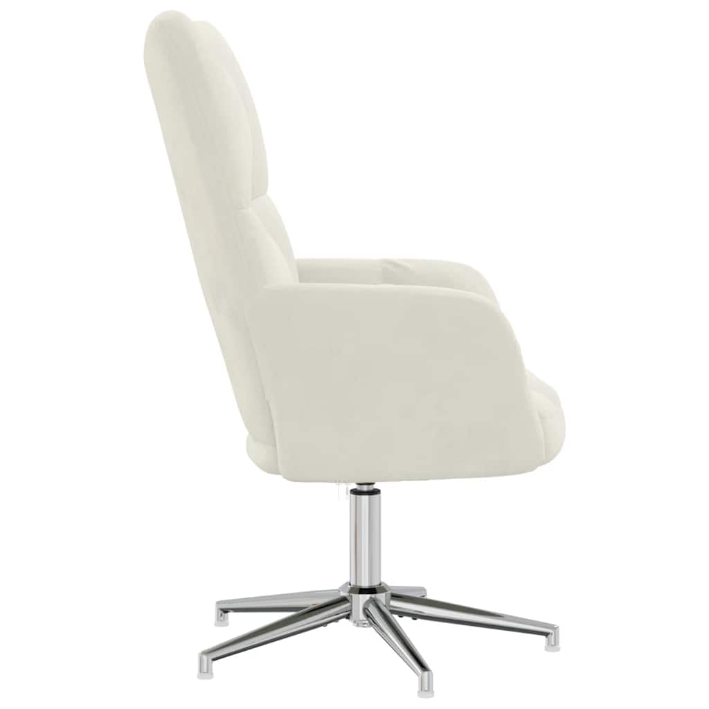 Relaxstoel fluweel crèmewit is nu te koop bij PeponiXL, paradijselijk wonen!