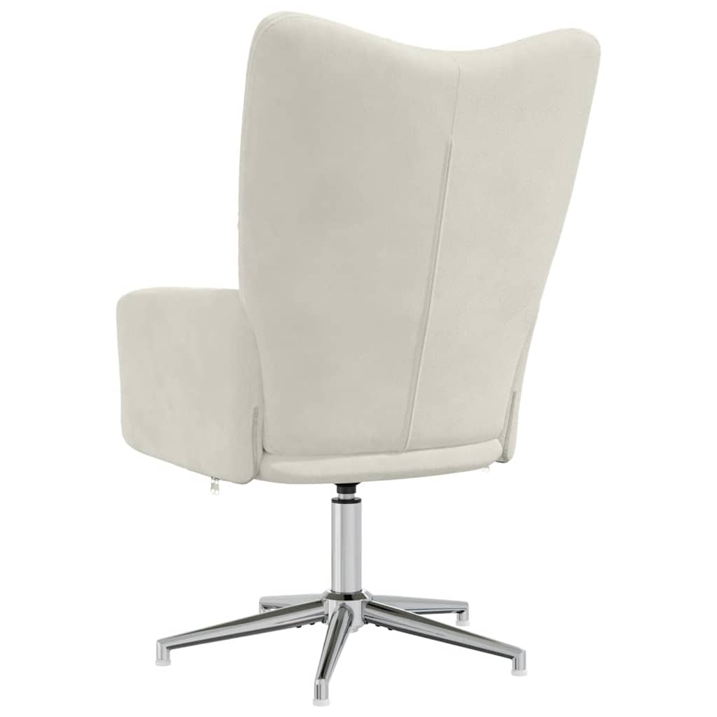 Relaxstoel fluweel crèmewit is nu te koop bij PeponiXL, paradijselijk wonen!
