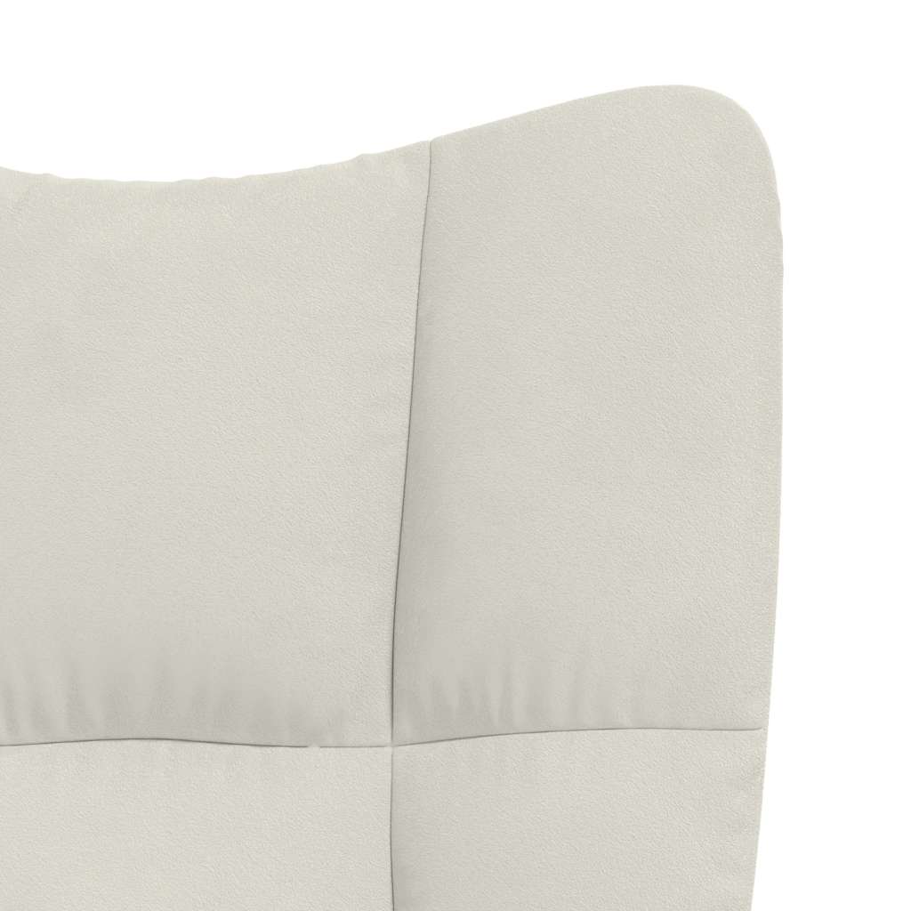 Relaxstoel fluweel crèmewit is nu te koop bij PeponiXL, paradijselijk wonen!