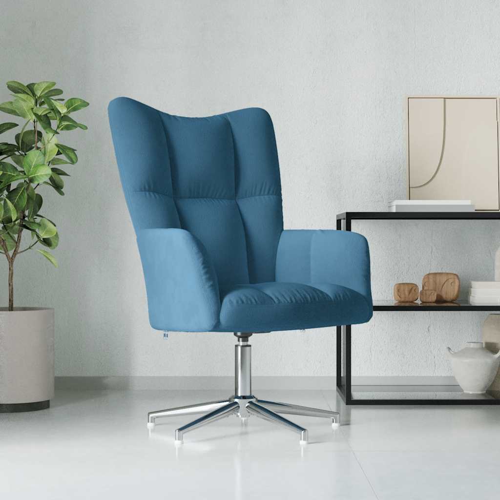 Relaxstoel fluweel blauw is nu te koop bij PeponiXL, paradijselijk wonen!