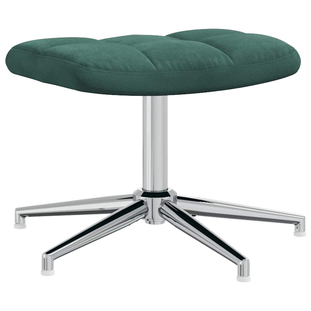 Relaxstoel met voetenbank fluweel donkergroen is nu te koop bij PeponiXL, paradijselijk wonen!