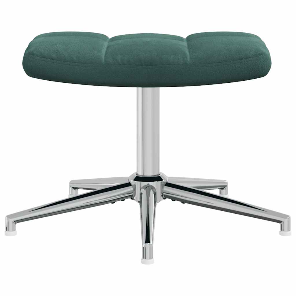 Relaxstoel met voetenbank fluweel donkergroen is nu te koop bij PeponiXL, paradijselijk wonen!