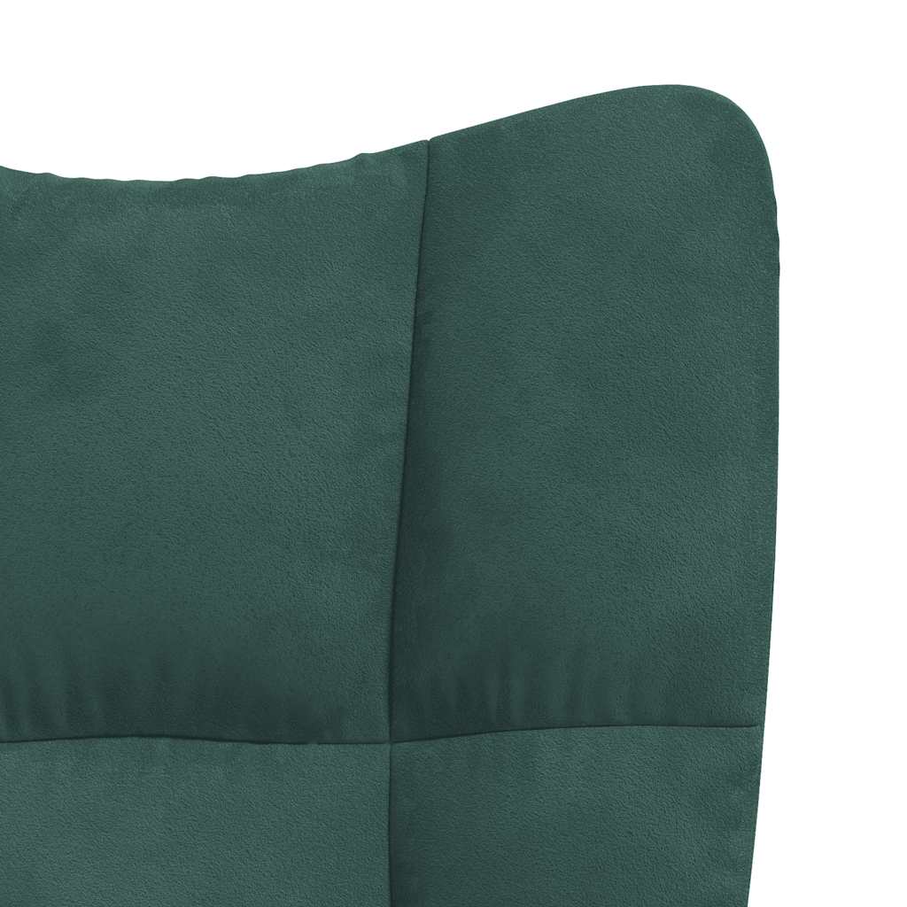 Relaxstoel met voetenbank fluweel donkergroen is nu te koop bij PeponiXL, paradijselijk wonen!