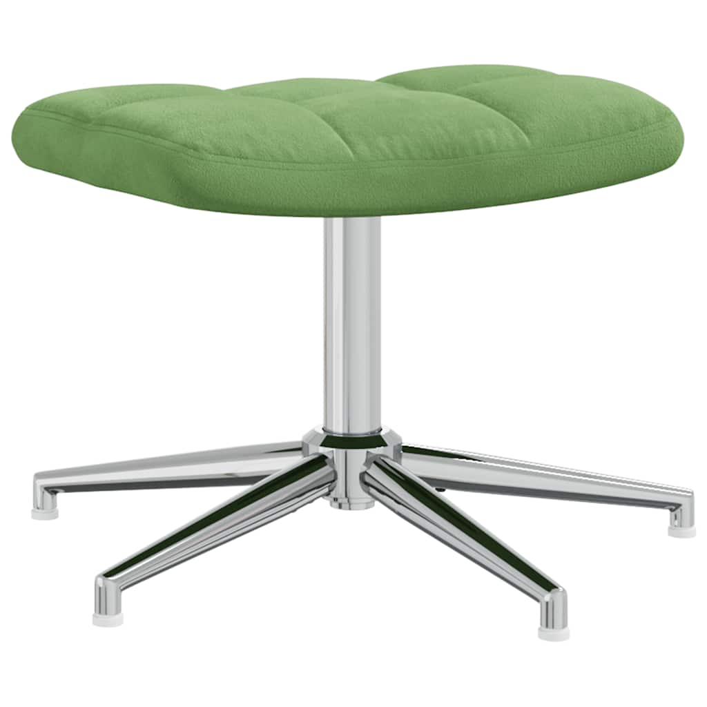 Relaxstoel met voetenbank fluweel lichtgroen is nu te koop bij PeponiXL, paradijselijk wonen!