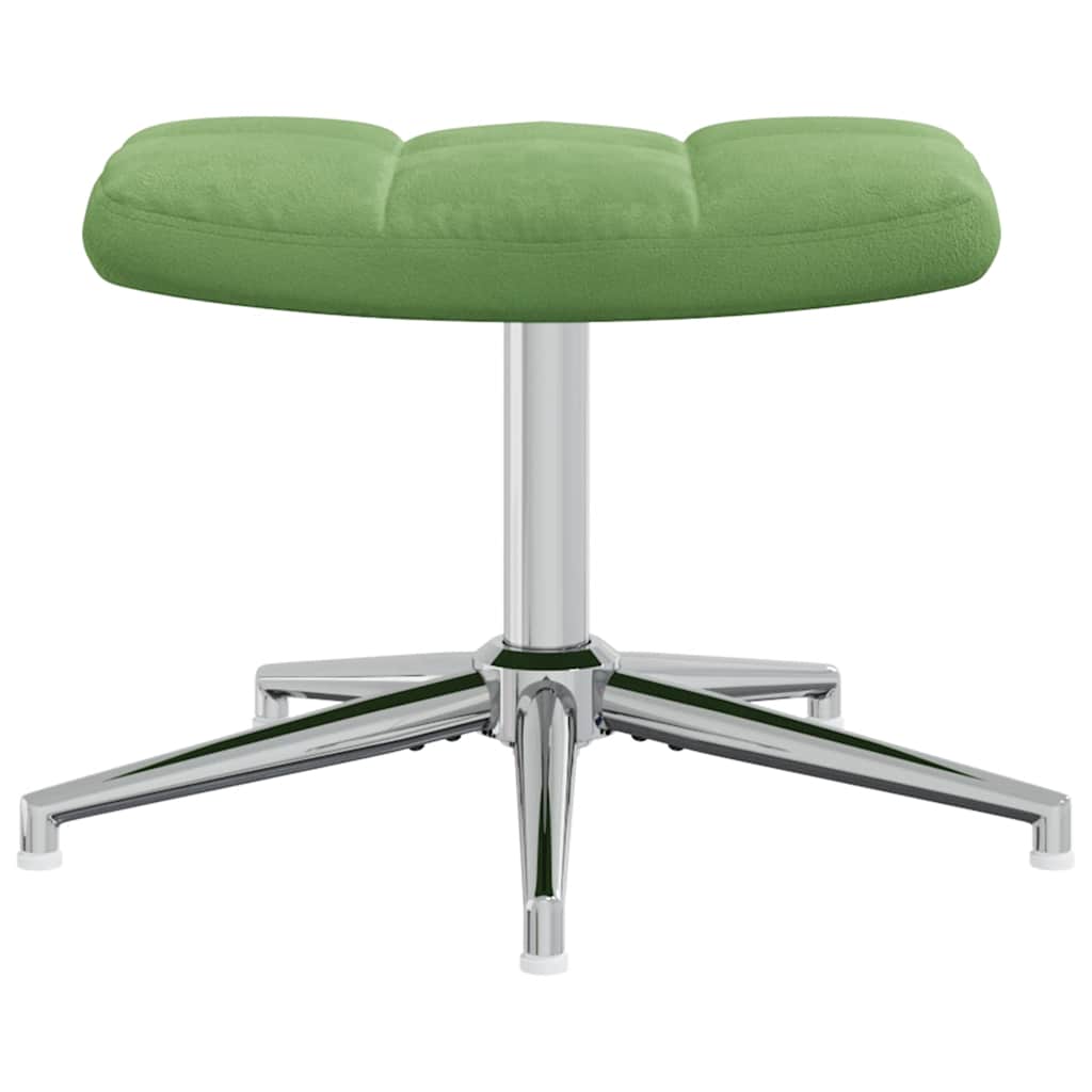 Relaxstoel met voetenbank fluweel lichtgroen is nu te koop bij PeponiXL, paradijselijk wonen!