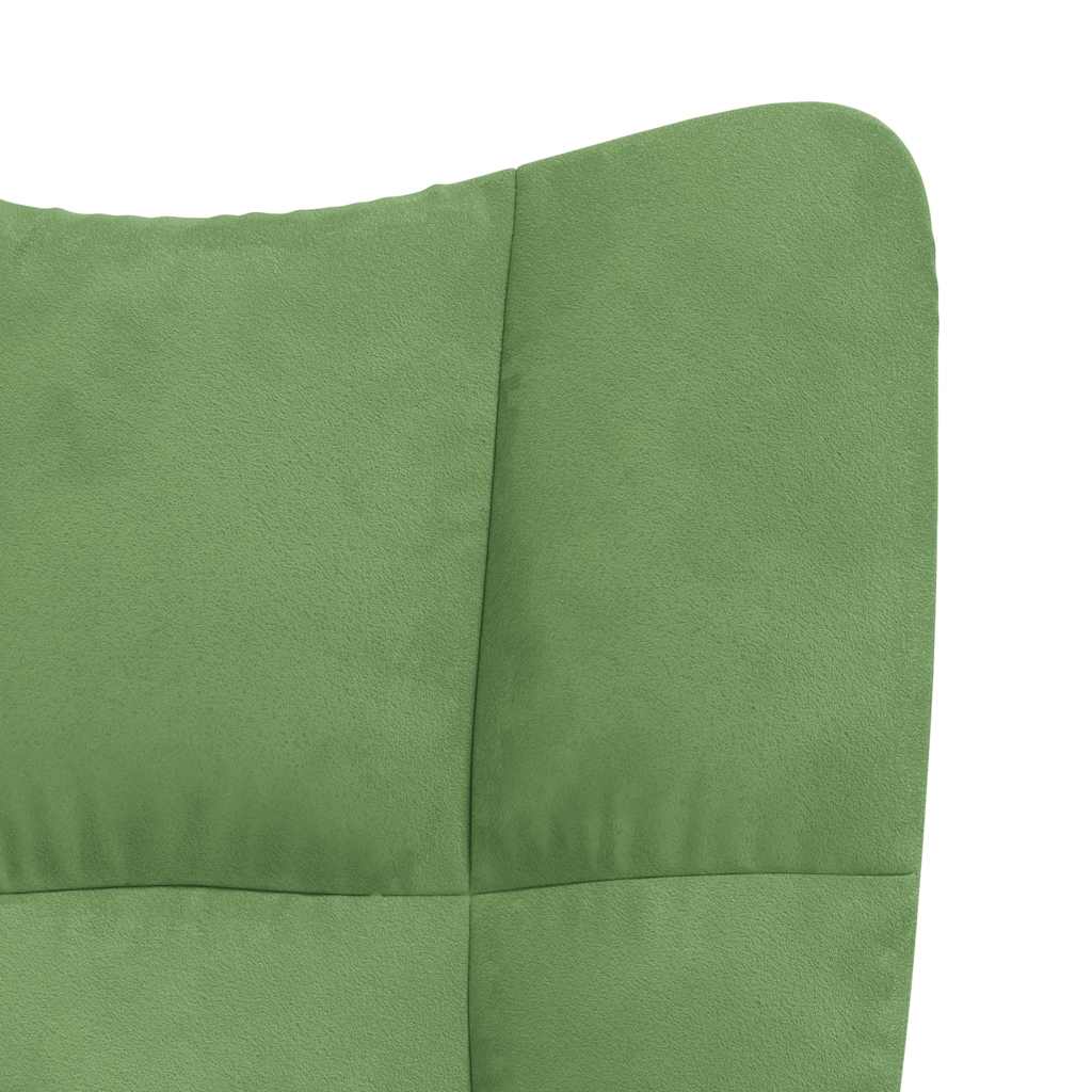 Relaxstoel met voetenbank fluweel lichtgroen is nu te koop bij PeponiXL, paradijselijk wonen!