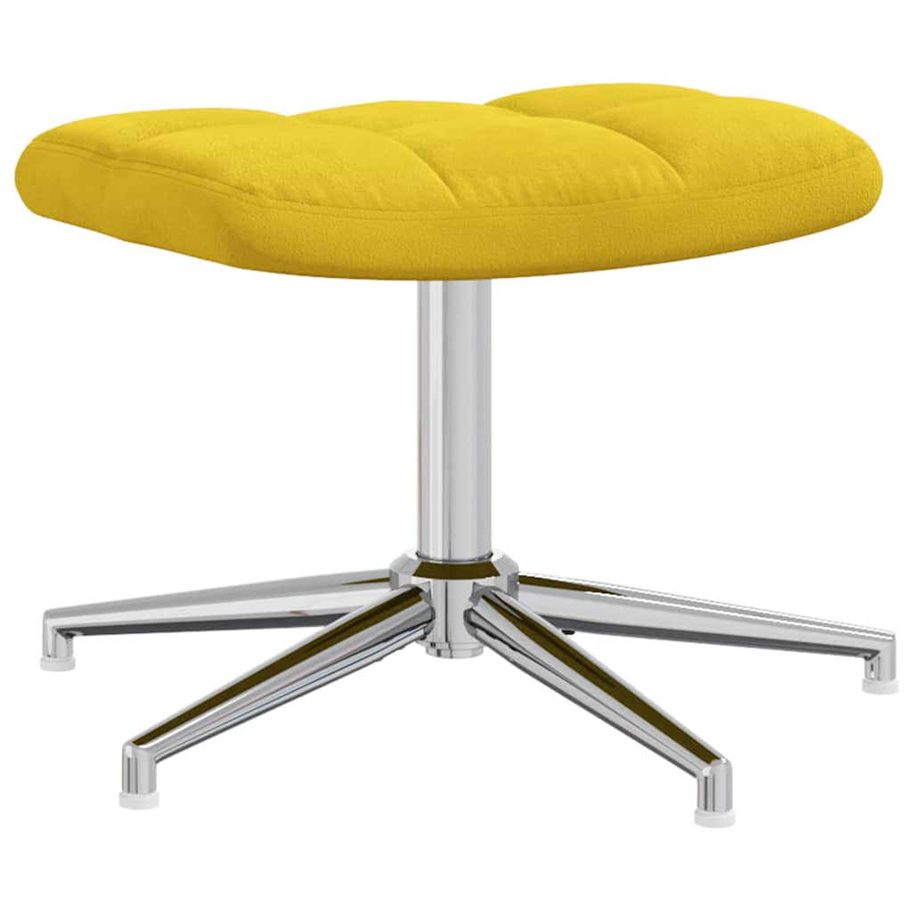 Relaxstoel met voetenbank fluweel mosterdgeel is nu te koop bij PeponiXL, paradijselijk wonen!